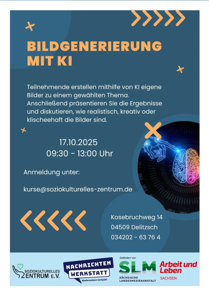 Flyer zur Bildgenerierung mit KI