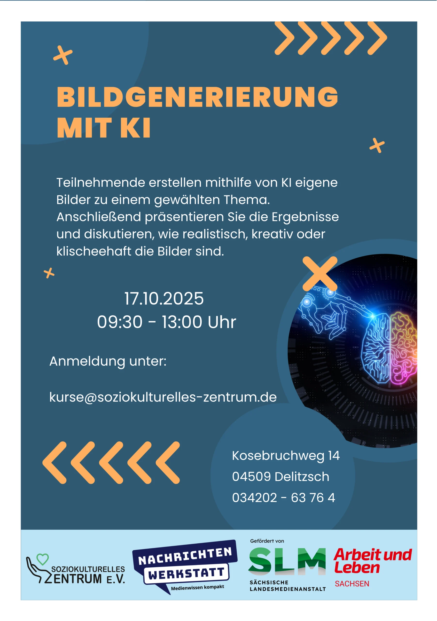 Flyer zur Bildgenerierung mit KI