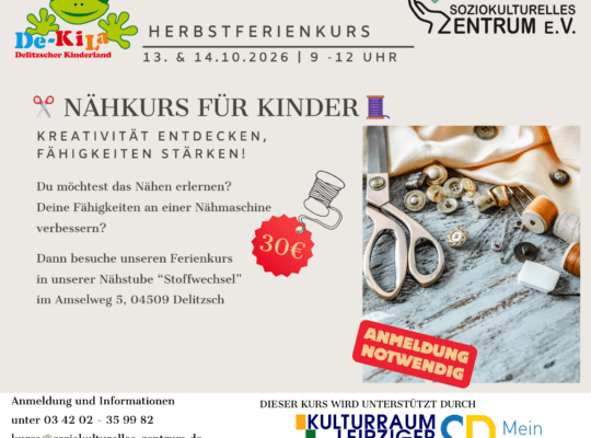 Nähkurs für Herbstferien