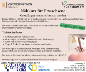 Nähkurs f. Erwachsene