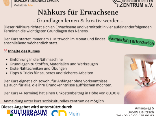 Nähkurs f. Erwachsene