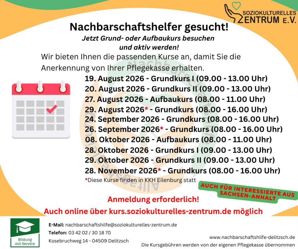 Termine zweites Halbjahr